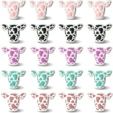 Cow Shaped Silicone Beads 20pcs Focal in 5 Colors Small, color-cow A