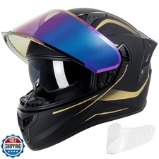 Full Face Motorcycle Helmets for Adult Men Women, DOT Approved Street Bike Ra