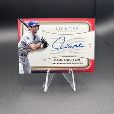 2023 Topps Definitive Paul Molitor Auto Autograph 1/1 Toronto Blue Jays hof