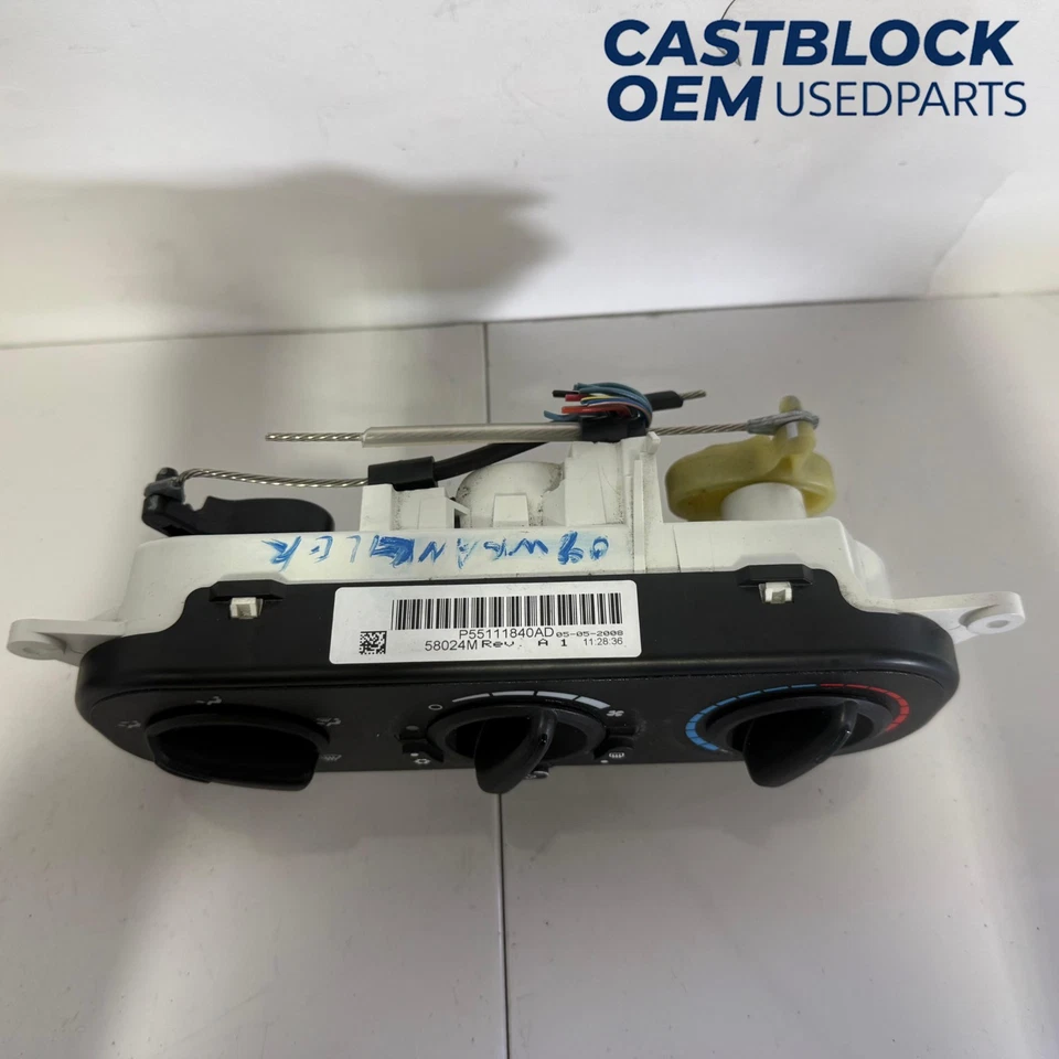 2007-2010 JEEP WRANGLER HEATER A/C CLIMATE TEMPERATURE CONTROL P55111840AD OEM - Image 4 of 4