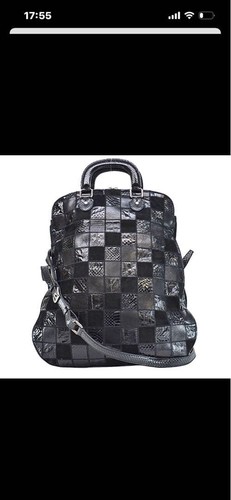 DOLCE&GABBANA Python Shoulder Bag Large Unisex Patent Leather Used