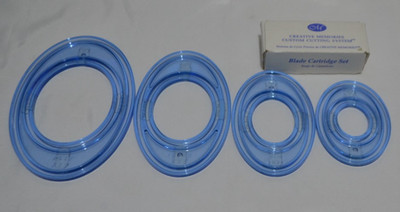 Creative Memories Oval Schneidesystem Vorlagen x 4 & 3 Klingen Set