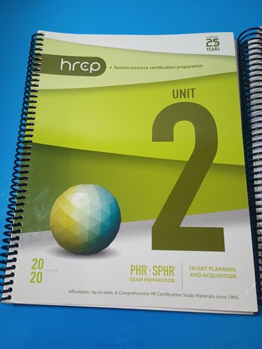 HRCP PHR SPHR Exam Study Prep 2020 Books (Units 1-2-5 Only) Human Resources - Foto 3 di 11