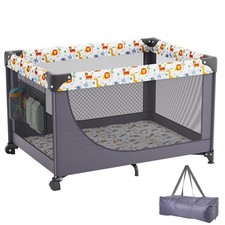 Soft Mattress Bottom Playpen 40.2x27.6in Easy Storage When Folded
