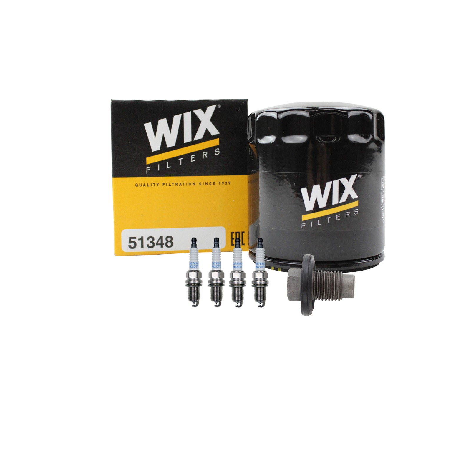 Wix Engine Oil Filter  Denso 4 Platinum TT Spark Plugs kit for Neon Stratus L4