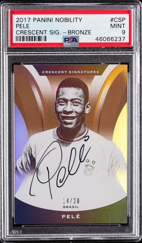 2017 PANINI NOBILITY CRESCENT SIGNATURES | BRONZE #CSP PELE PSA 9 HIGHEST GRADE