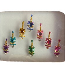 Indian Bollywood Bindi Body Jewel Self Adhesive, Crystal Forehead, Face Jewels