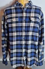 Orvis Mens Flannel Shirt Jacket Shacket L Multicolored Plaid