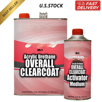 #ad #ad NEW High Gloss Clear Coat Urethane 4:1 Gallon Clearcoat Kit Automotive $85.80