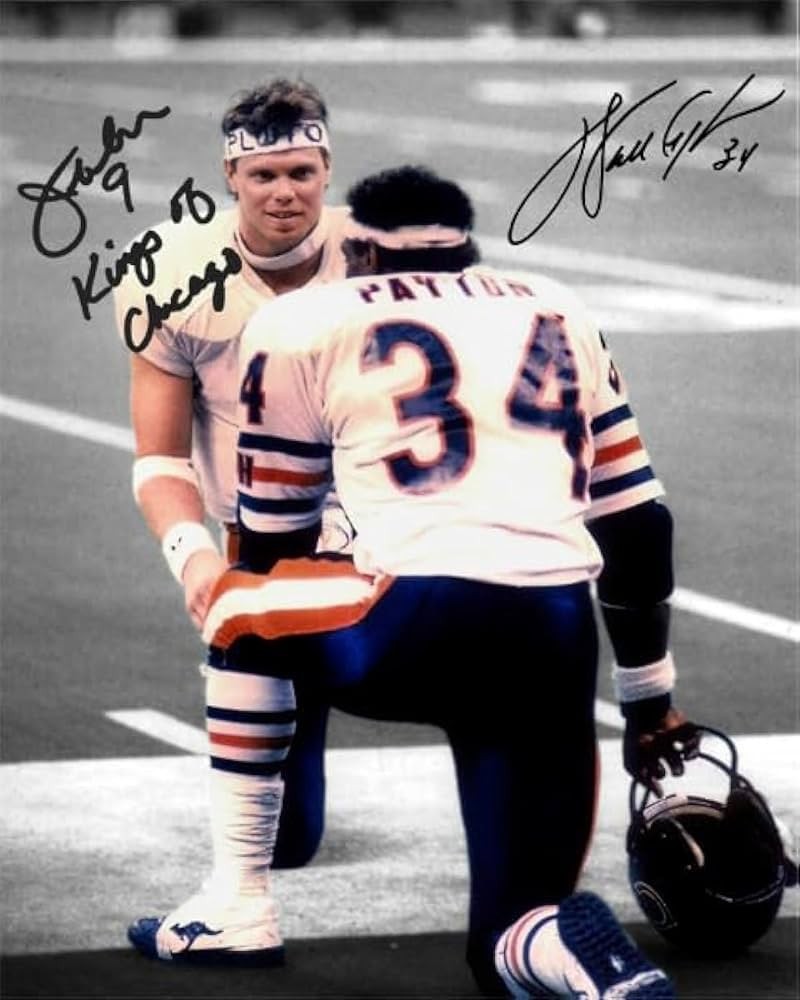 CHICAGO BEARS WALTER PAYTON JIM MCMAHAN 8.5X11 SIGNED PHOTO AUTOGRAPH REPRINT