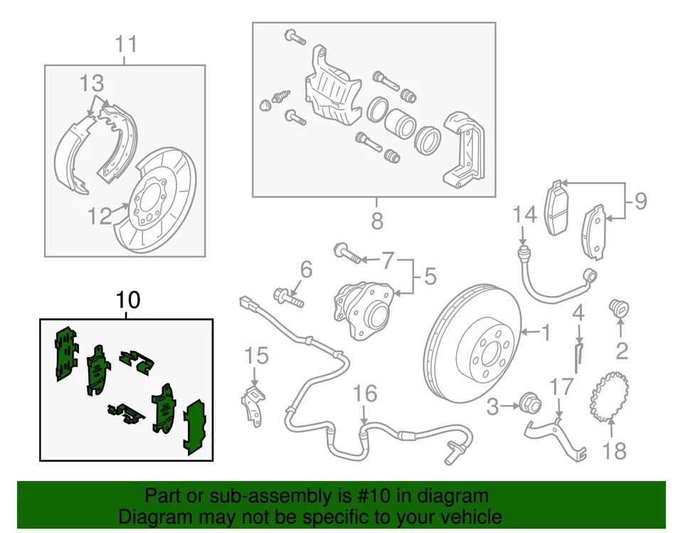 Kit de herrajes originales Nissan-pastilla de freno de disco trasera D408M-EG50J Foto 2 de 2