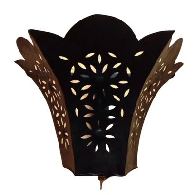 Lampe Murale Déco Métal Marocaine Marrakesch Boho Vintage Orient 38cm E14 - Photo 1/4