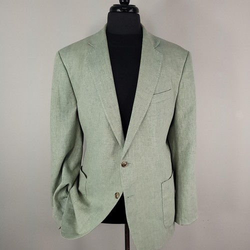 Veste Sport Coat Belvest En Seersucker Vert - Taille 56R (46 US) - Coton - Neuf Avec étiquettes