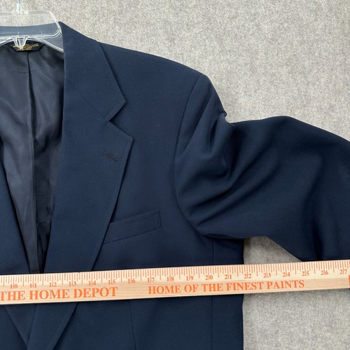 Turnbury Blazer Jacket Mens 42R Navy Blue 100% Sports Coat Gold Buttons USA Made - Picture 9 of 10
