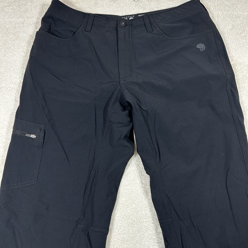 Mountain Hardwear Pants 32x34 Charcoal Black Yumalino Hiking Fleece Lined - Picture 2 of 12