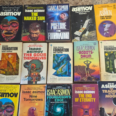 Isaac Asimov Foundation Series Paperback Sci-Fi Novel Book Lot Of 17 Books