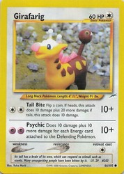 Girafarig 66/105 Neo Destiny Common Unlimited