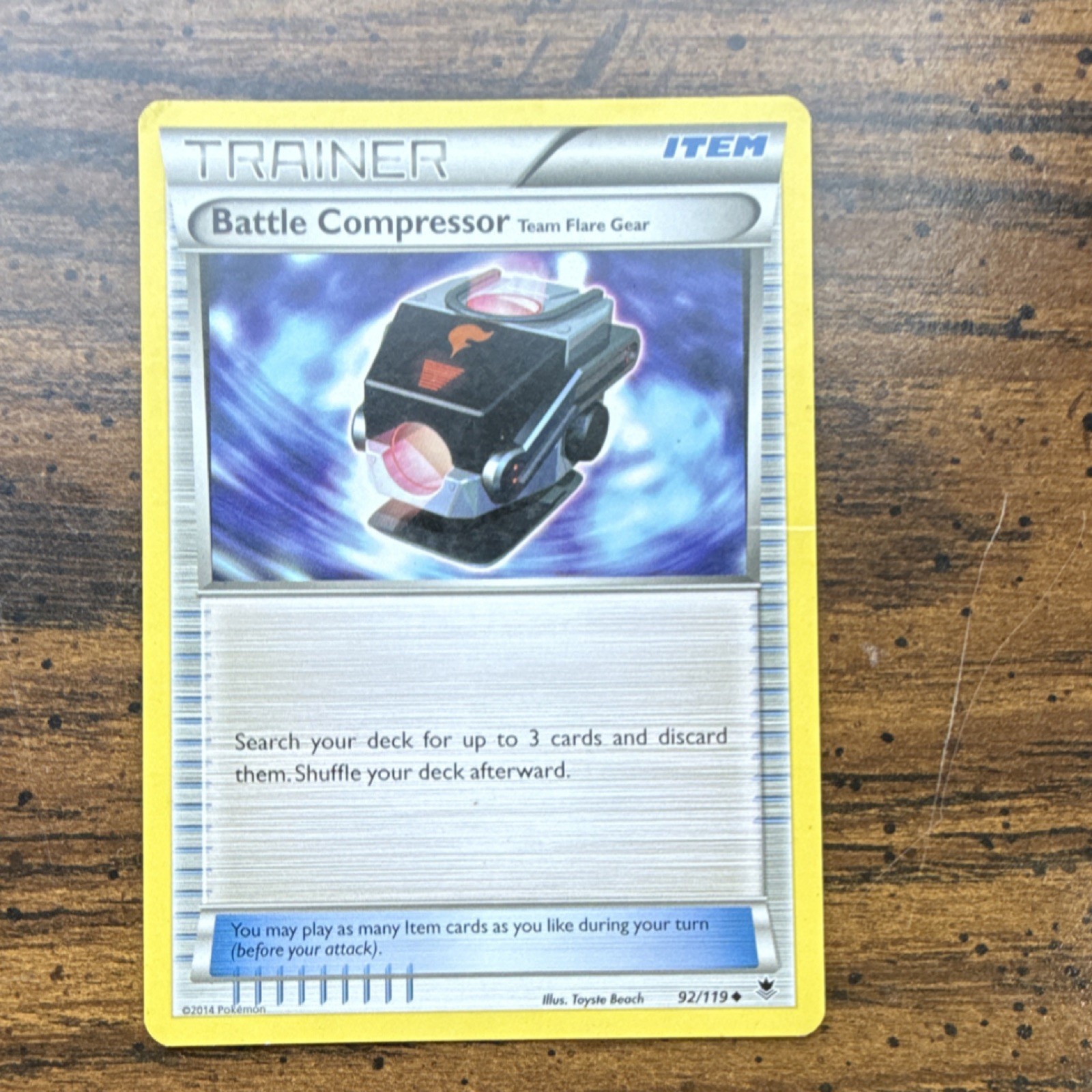 Pokémon Battle Compressor 92/119 XY-Phantom Forces Trainer Uncommon Regular Eng