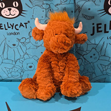 Jellycat Fuddlewuddle Highland Cow Brown Plush Soft Toy Small With Tags FW6HC