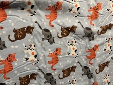 snuggle flannel fabric- By The Yard - Cats