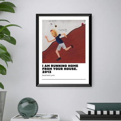David Lynch - Bild mit Druck ''I am Running Home'' - inkl. Rahmen 40x30