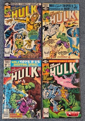 Incredible Hulk Lot of 4 #252,254,259,265 Marvel Comics 1980-81 1st App. U Foes
