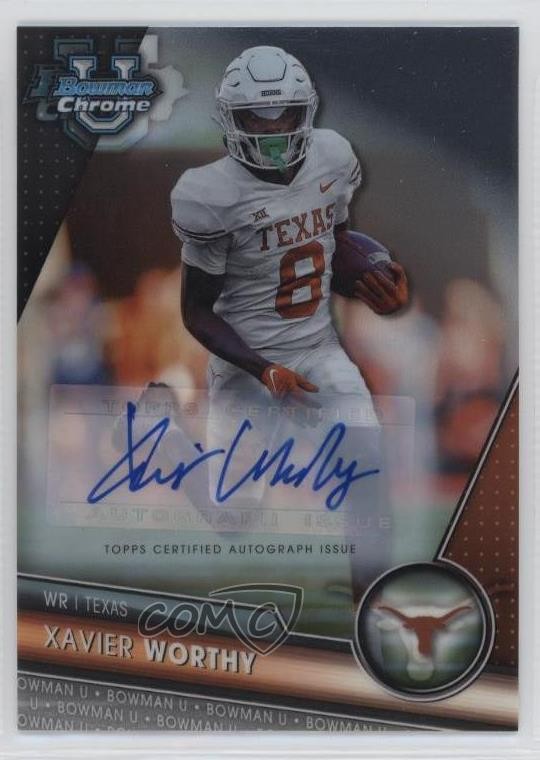 2023 Bowman U Chrome Chrome Prospect Auto Xavier Worthy #155 Auto