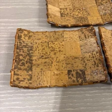 Bamboo Candy Dish Set of 5 14cm Handcrafted Decorative Organizer