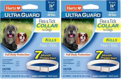Hartz UltraGuard Flea & Tick Dog Collar 26in, 7 Month Protection, 2 Pack