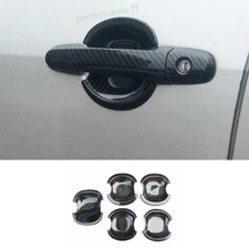 For Toyota RAV4 2009-2011 2012 Carbon Fiber Exterior Side Door Bowl Cup Cover 5X