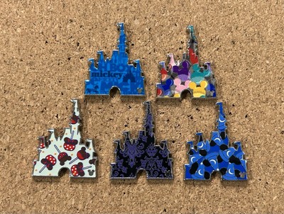 2025 Disney's Castle Hidden Disney Pin Set ~ Full set of 5! | eBay