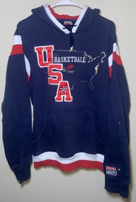 USA Basketball Jacket Nike Center Swoosh Hoodie 2008 Olympic Y2K Men Medium
