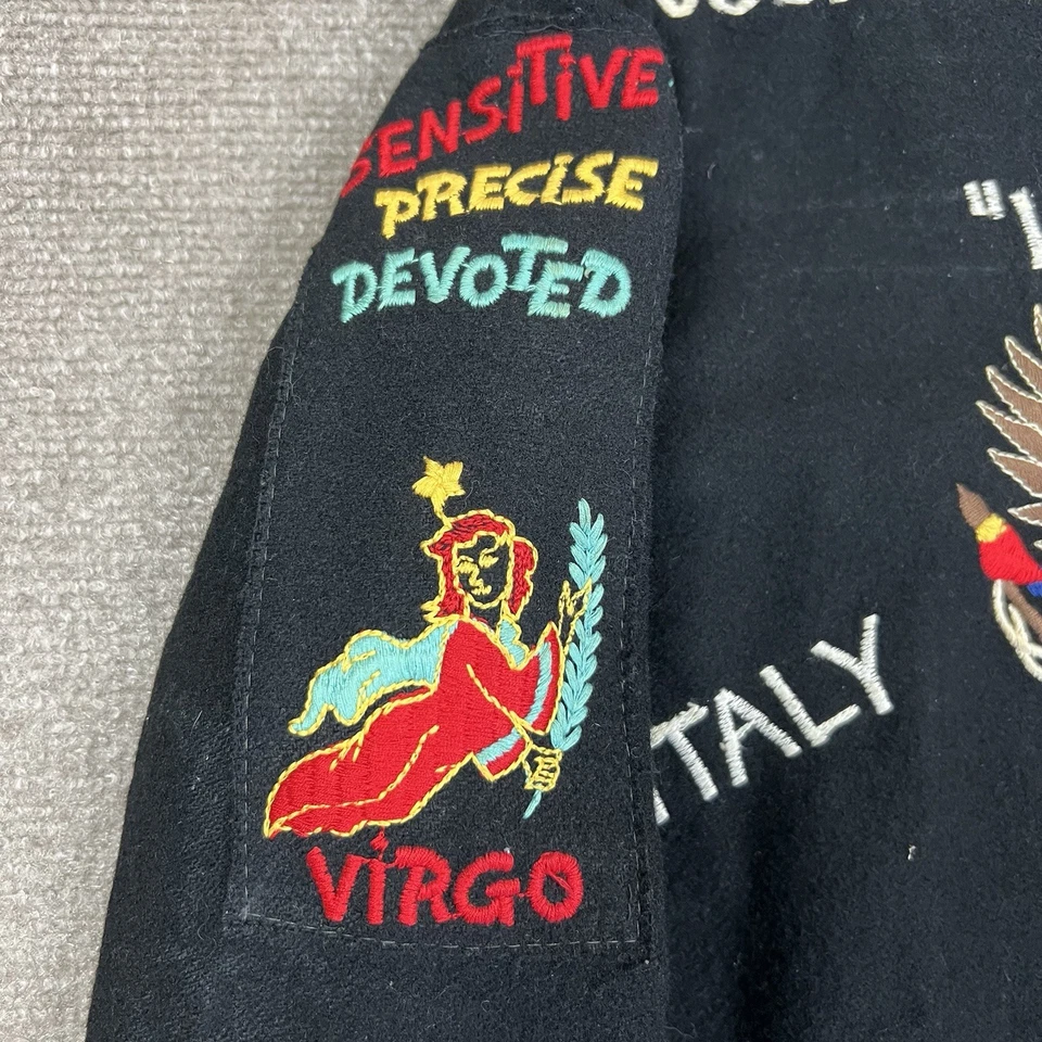 Vintage 70s US Navy USS Dwight Eisenhower Souvenir Jacket Mens Small Military - Image 3 of 4