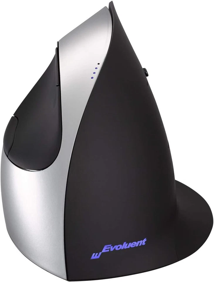 Evoluent Vertical Mouse C. Right handed USB Black/Chrome. Supports relaxed mouse - Image 4 of 4
