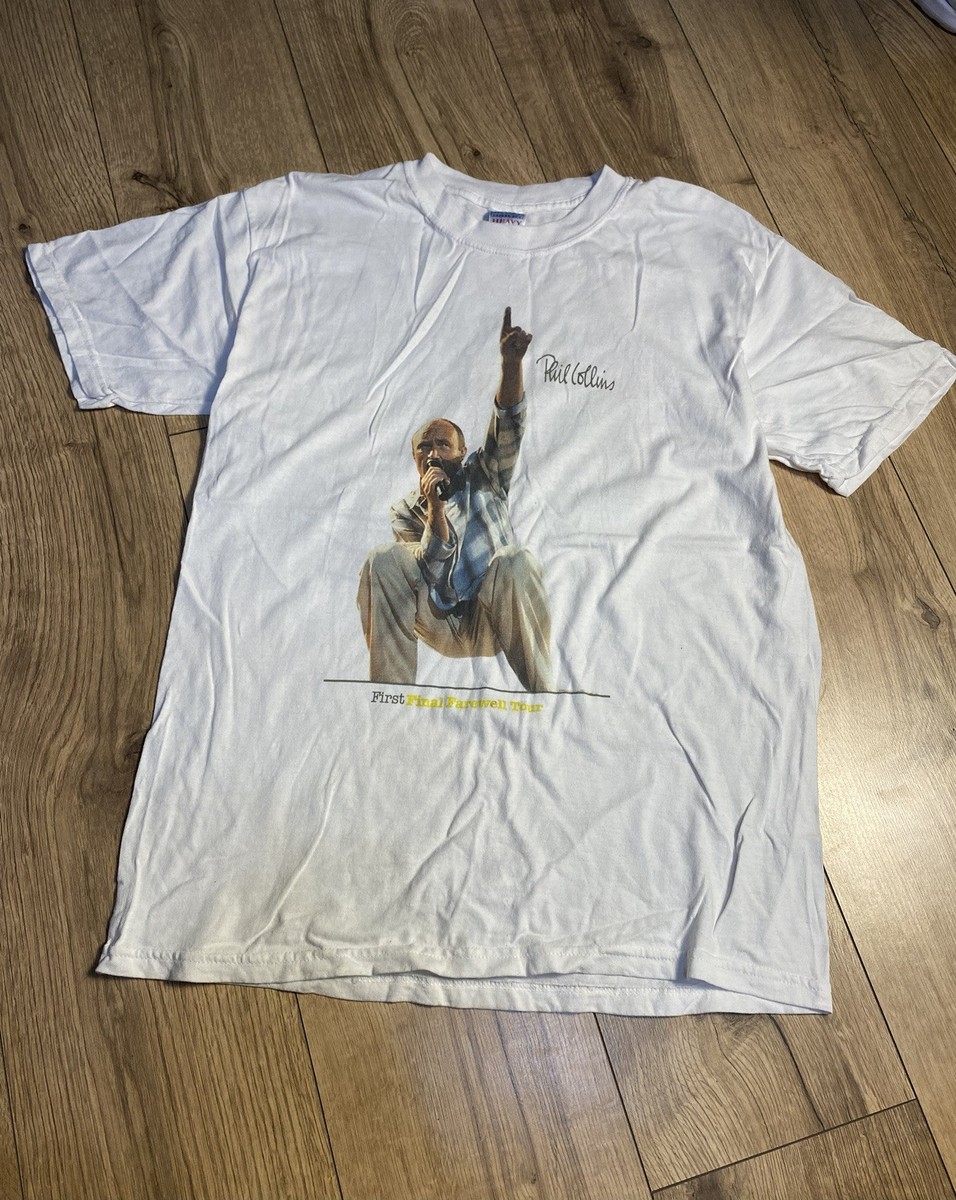 Vntg Phil Collins First Finale Farewell Tour Sz M USA Rock Tour 90
