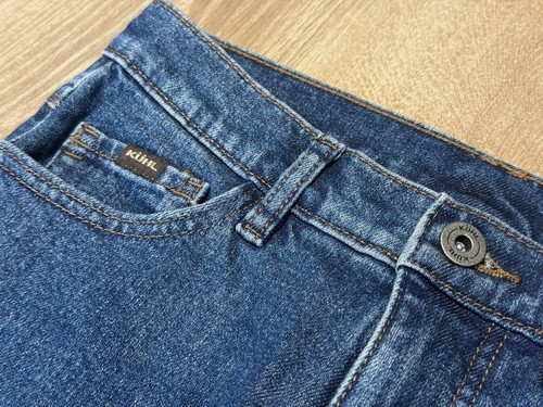 Kuhl Jeans Womens Size 4 Reg Indigo Dye Denim Jeans Medium Wash - Drawstring - Picture 4 of 11