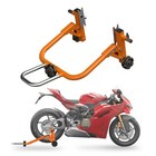 Heavy Duty Motorcycle Rear Paddock Stand, 360° Movable Lift, 880 lb Capacity, Wh