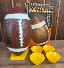 Vintage 1970 Boozeball Piłka nożna Karafka na napoje Kompletna + oryginalne pudełko