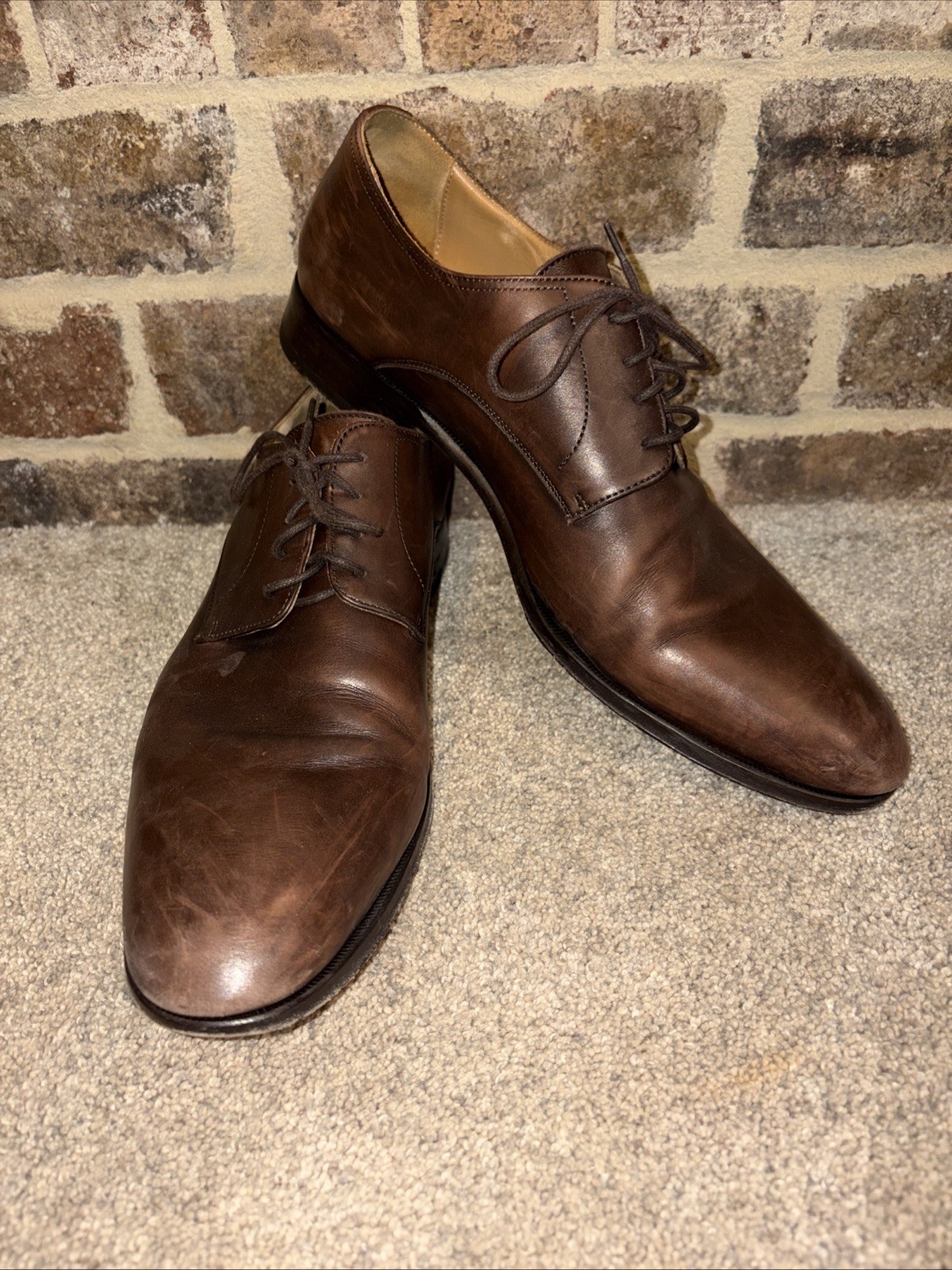 To Boot New York Adam Derrick Brown Leather Oxford Derby Shoes     Size: US 12
