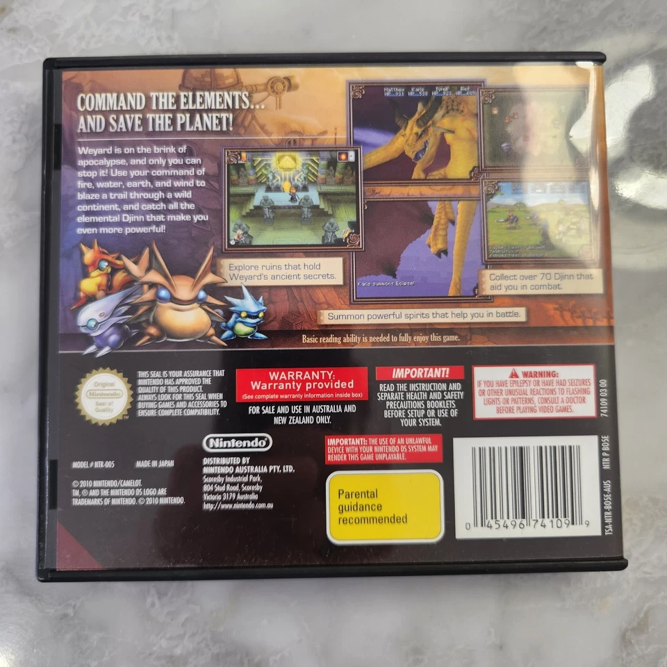 Golden Sun Dark Dawn Nintendo DS Complete - Excellent Condition! - Included Map - Image 3 of 4