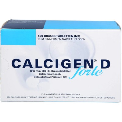 CALCIGEN D forte 1000 mg/880 I.E. Brausetabletten 120 St PZN 07770020
