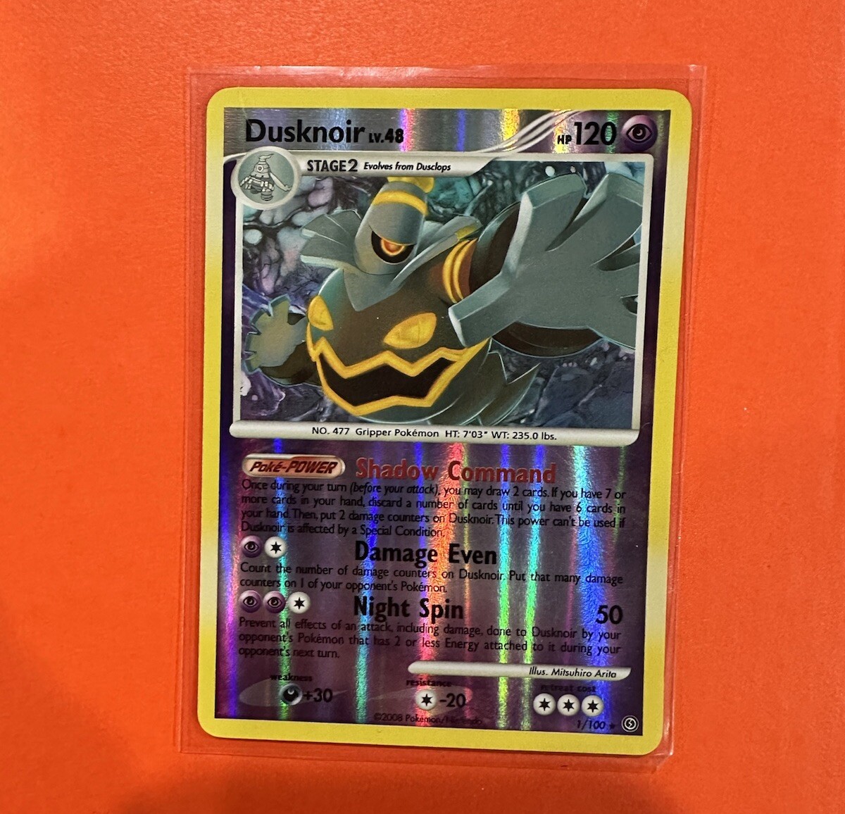 Dusknoir 1/100 Reverse Holo Rare Stormfront Pokemon NM