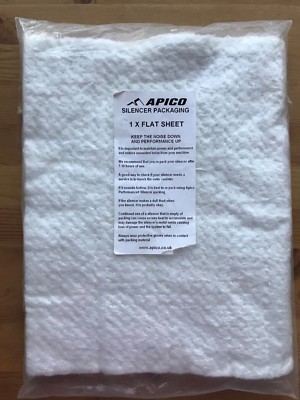 APICO Silencer Baffle Packaging Sheet – 34cm X 54cm Flat Exhaust Wrap Material