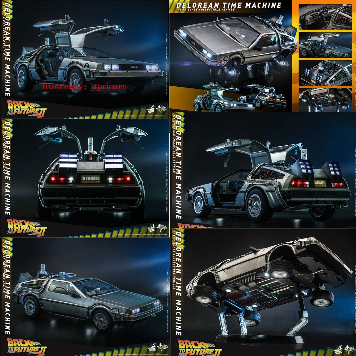 Hottoys MMS636 Back to the Future Part 2 DeLorean Time Machine 1/6