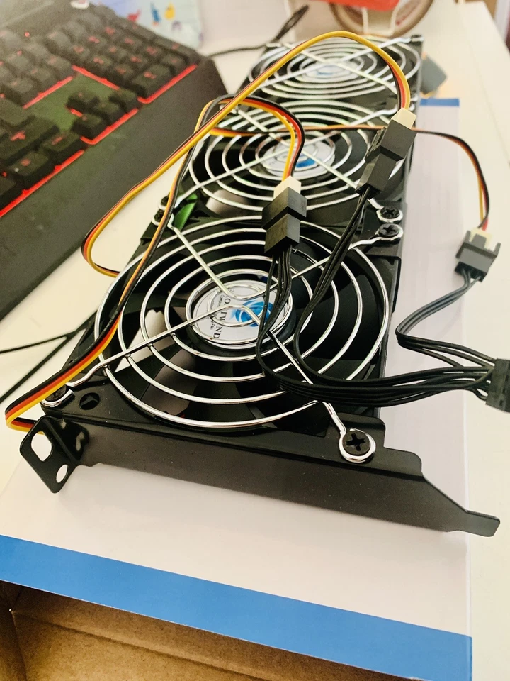 Universal VGA Cooler Dual 80mm Graphics Card Heatsink Fans GPU Radiator - Image 2 of 4