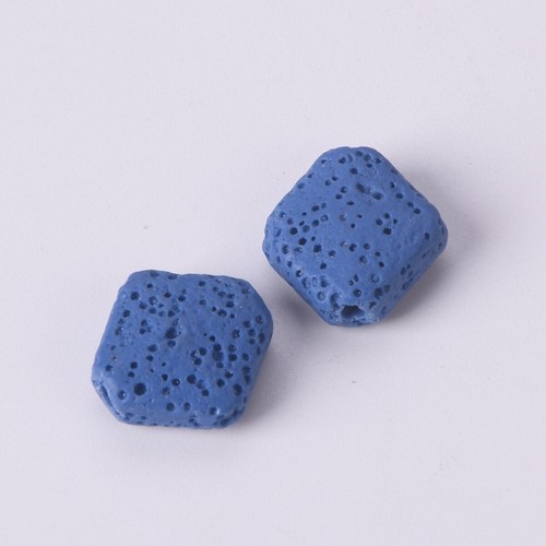 10pcs Natural Volcano Lava Stone 14mm Rhombus Shape Loose Crafts Beads DIY Lot - Picture 13 of 18