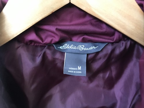 EDDIE BAUER PRIMALOFT 365 Full-Zip Quilted Burgundy Jacket Size M - Picture 2 of 3