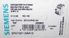 SIEMENS 3RV1021 0AA15 Manual Motor Protector Circuit Breaker 0.11-0.16 Amp 