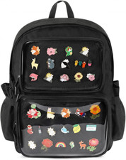 STEAMEDBUN Ita Bag Backpack with insert Pin Display for School Black