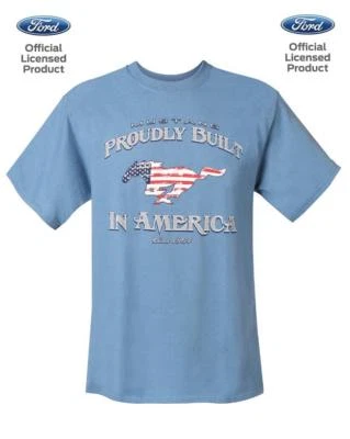 FORD MUSTANG USA T-SHIRT - Licensed Product M L XL XXL GT Proudly Shelby blau - Bild 1 von 2